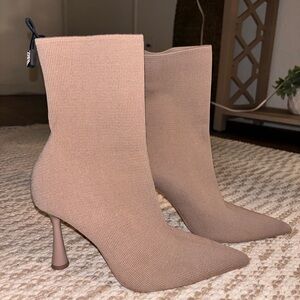Zara Elegant Tan Ankle Boots